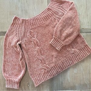 Pink Chanel wide neck sweater